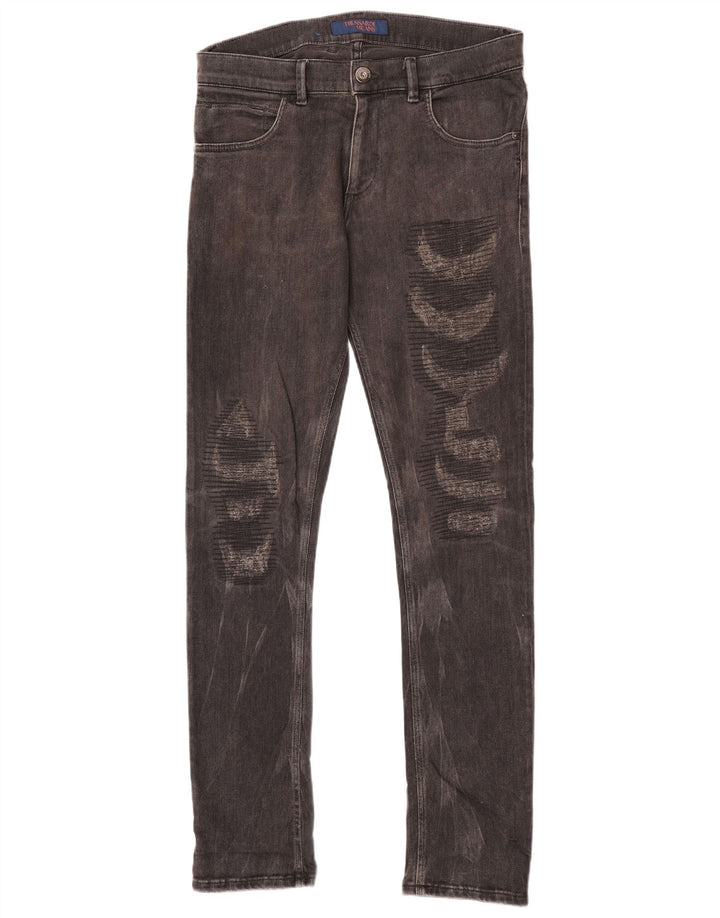 Ανδρικό τζιν Trussardi Distressed Slim W33 L34 Μαύρο βαμβακερό