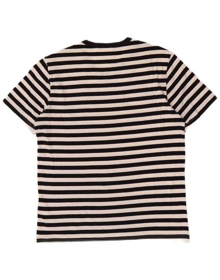 Ανδρικό γραφικό T-Shirt Champion Top από μεσαίο μαύρο ριγέ βαμβακερό