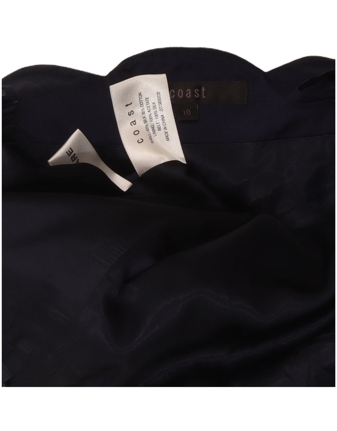 COAST Γυναικείο Κορσέ Τοπ UK 10 Small Navy Blue Floral Silk