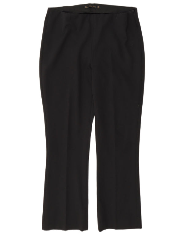 Zara Γυναικείο κανονικό παντελόνι casual μεγάλο W30 L27 μαύρο
