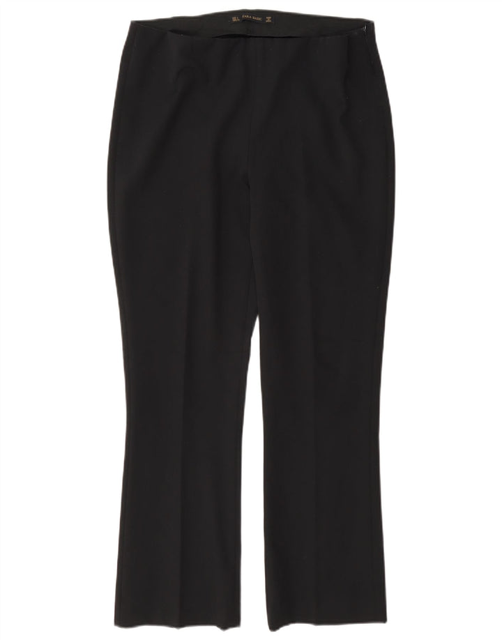 Zara Γυναικείο κανονικό παντελόνι casual μεγάλο W30 L27 μαύρο