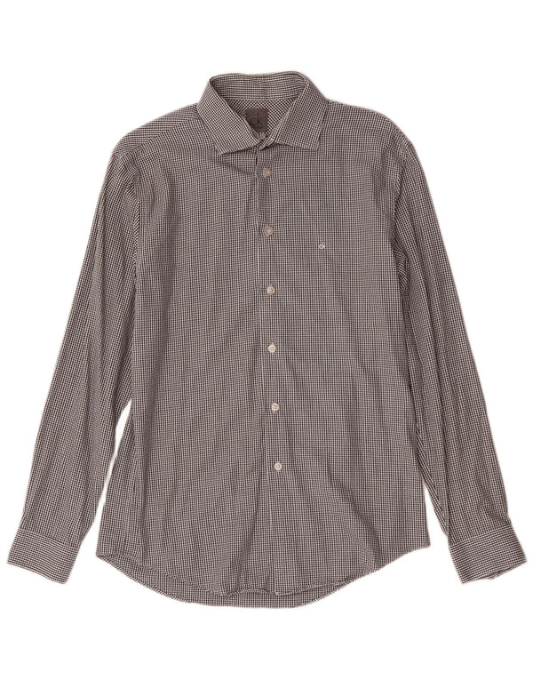 Ανδρικό πουκάμισο Calvin Klein Slim Fit Size 39 15 1/2 Medium Grey Houndstooth