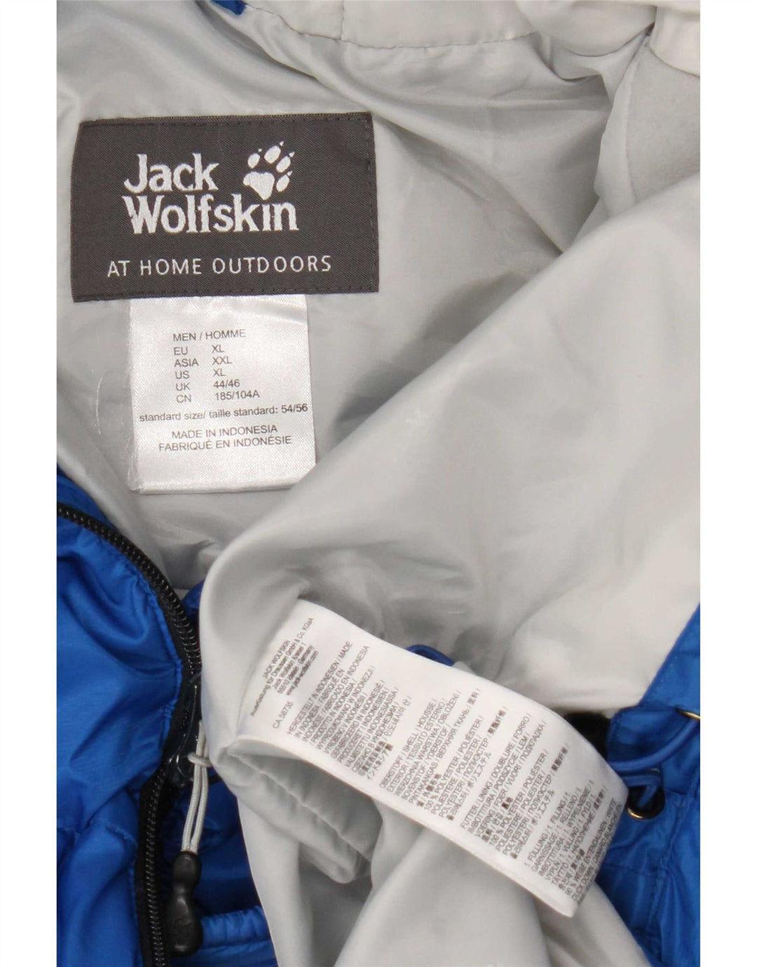 Jack Wolfskin Ανδρικό μπουφάν με κουκούλα UK 44/46 XL μπλε πολυεστέρας