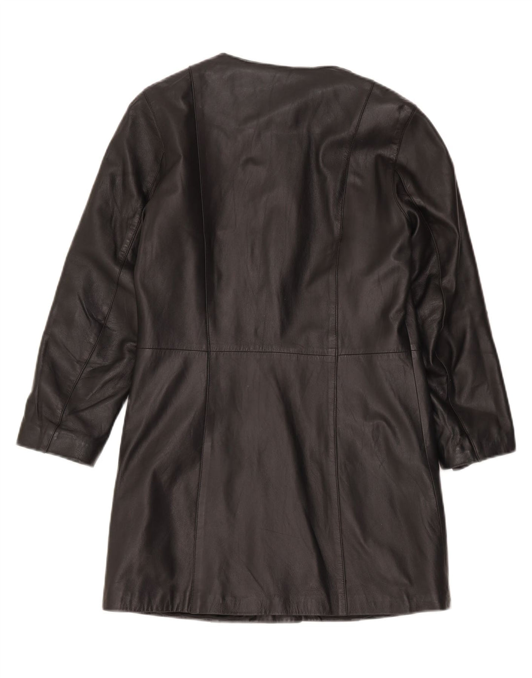 Zen Γυναικείο Δερμάτινο Παλτό IT 42 Medium Black Leather
