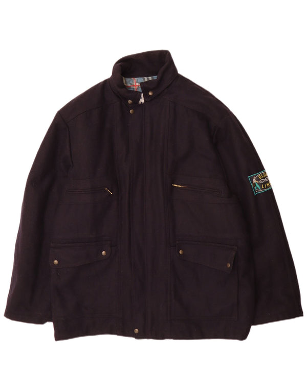 Vintage Ανδρικό παλτό Windbreaker Yachting UK 42 XL Navy Blue