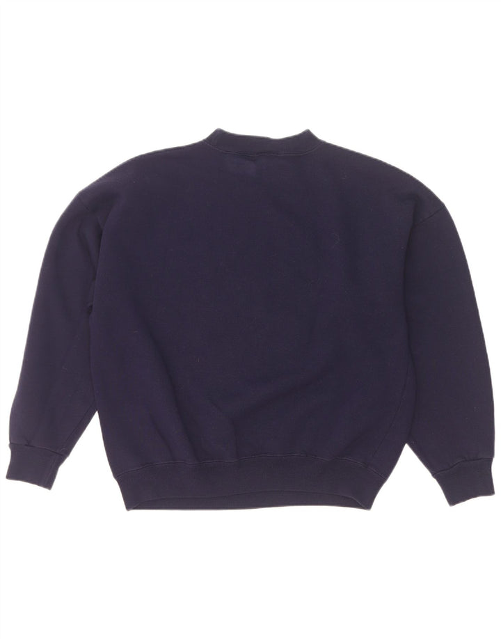 Acorn Γυναικεία γραφικά υπερμεγέθη φούτερ Jumper UK 10 Small Navy Blue