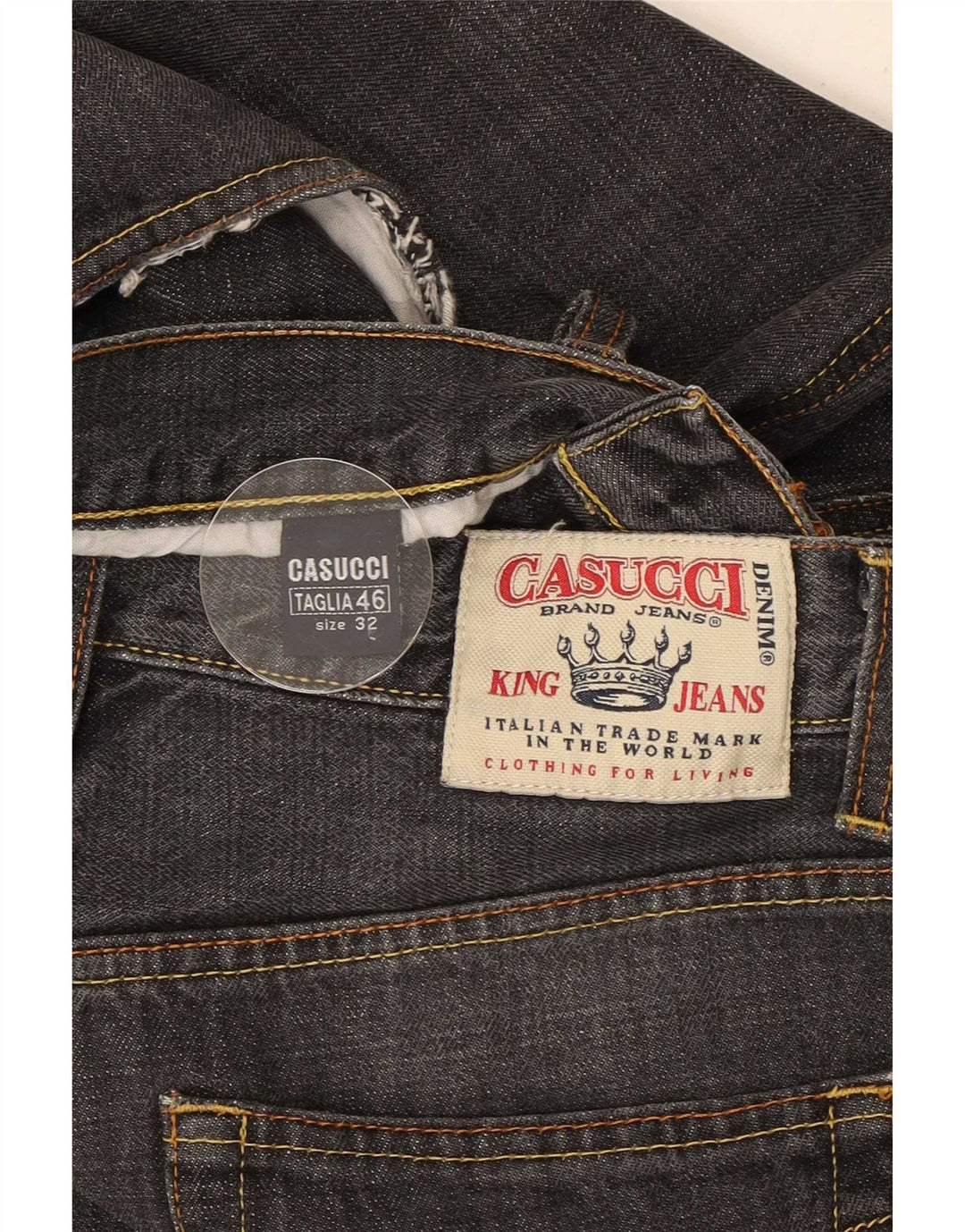 Ανδρικό τζιν Casucci Straight IT 46 Small W32 L31 Μαύρο Βαμβακερό
