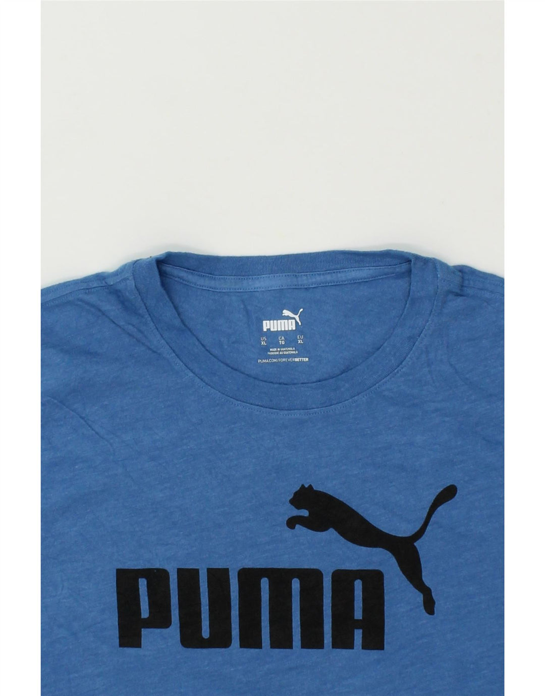 PUMA Mens Graphic T-Shirt Top XL Blue Vintage Puma and Second-Hand Puma from Messina Hembry 