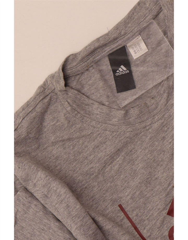 Ανδρικό γραφικό μπλουζάκι ADIDAS Top Medium Grey Flecked