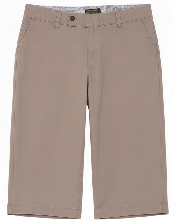 Eddie Bauer Womens Capri Trousers US 8 Medium W30 L19 Grey Cotton