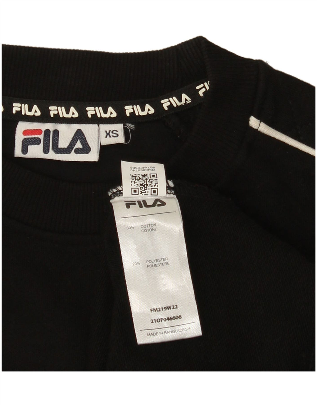 Ανδρικό φούτερ FILA Jumper XS Μαύρο βαμβακερό