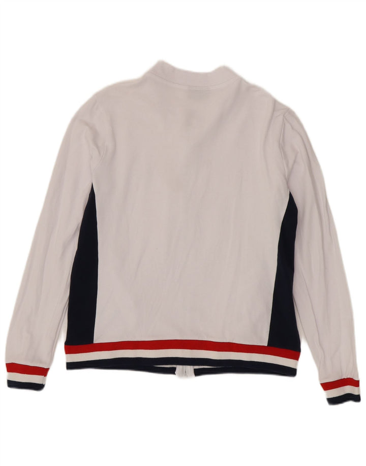 Fila Γυναικεία αθλητική φόρμα Top Jacket UK 14 Medium White Colourblock Cotton