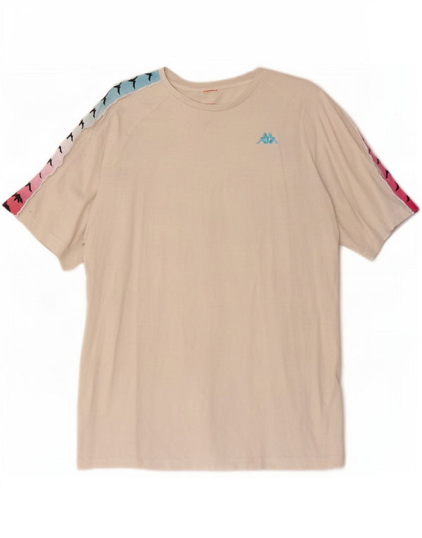 Ανδρικό γραφικό T-Shirt Kappa Top XL από λευκό βαμβακερό