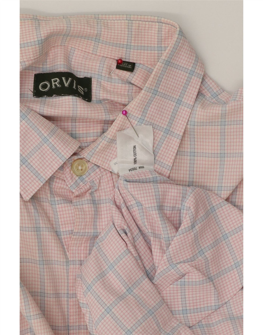 Ανδρικό πουκάμισο Orvis 2XL Pink Check Cotton