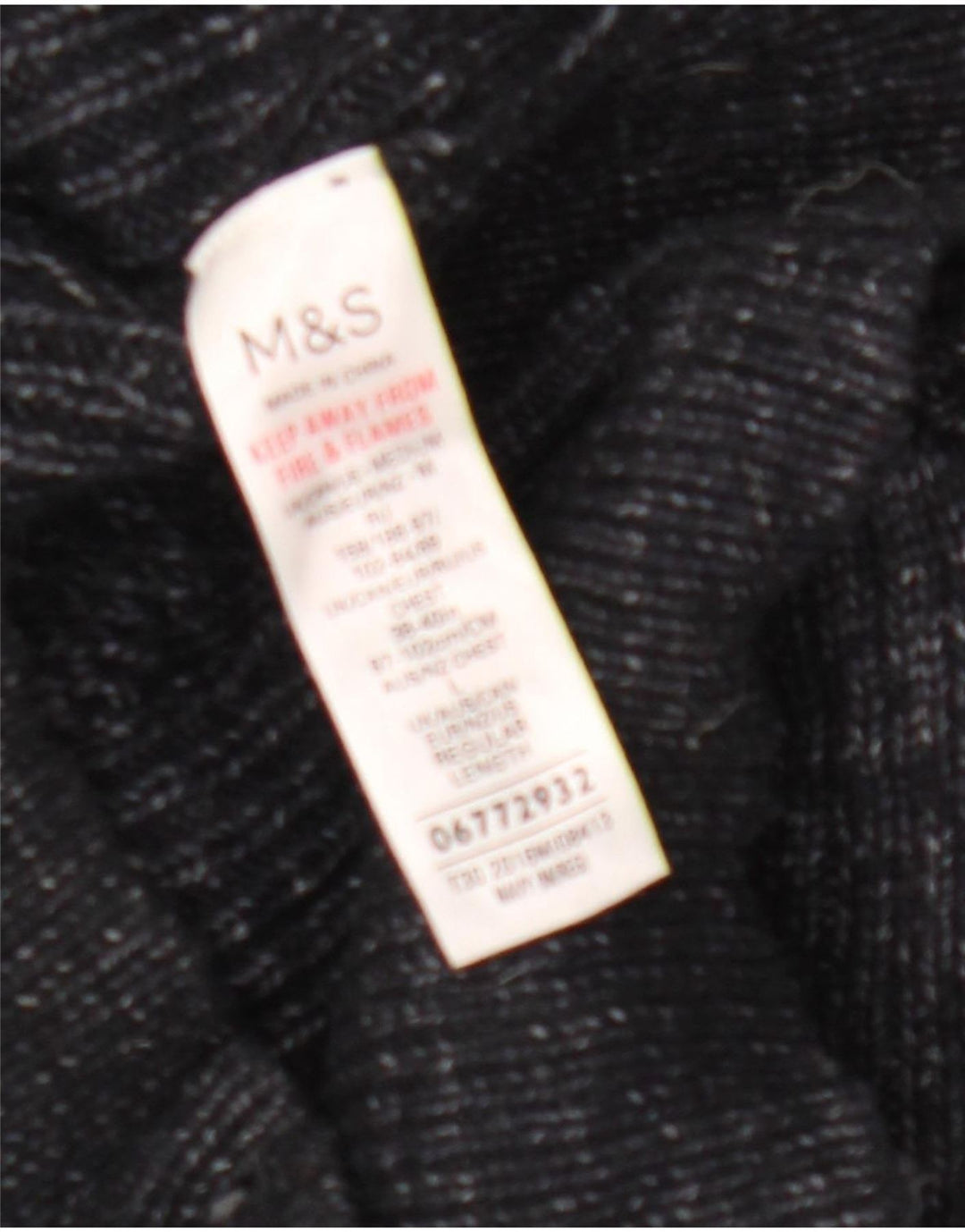 Marks & Spencer Ανδρικό πουλόβερ με ρολό λαιμόκοψη με μεσαίο μπλέ μπλέ