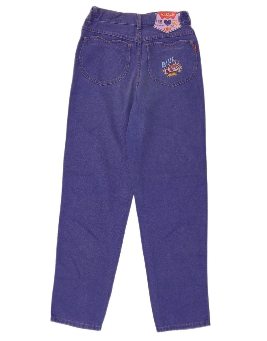 MASH Womens Tapered Jeans IT 42 Medium W26 L29 Purple Cotton