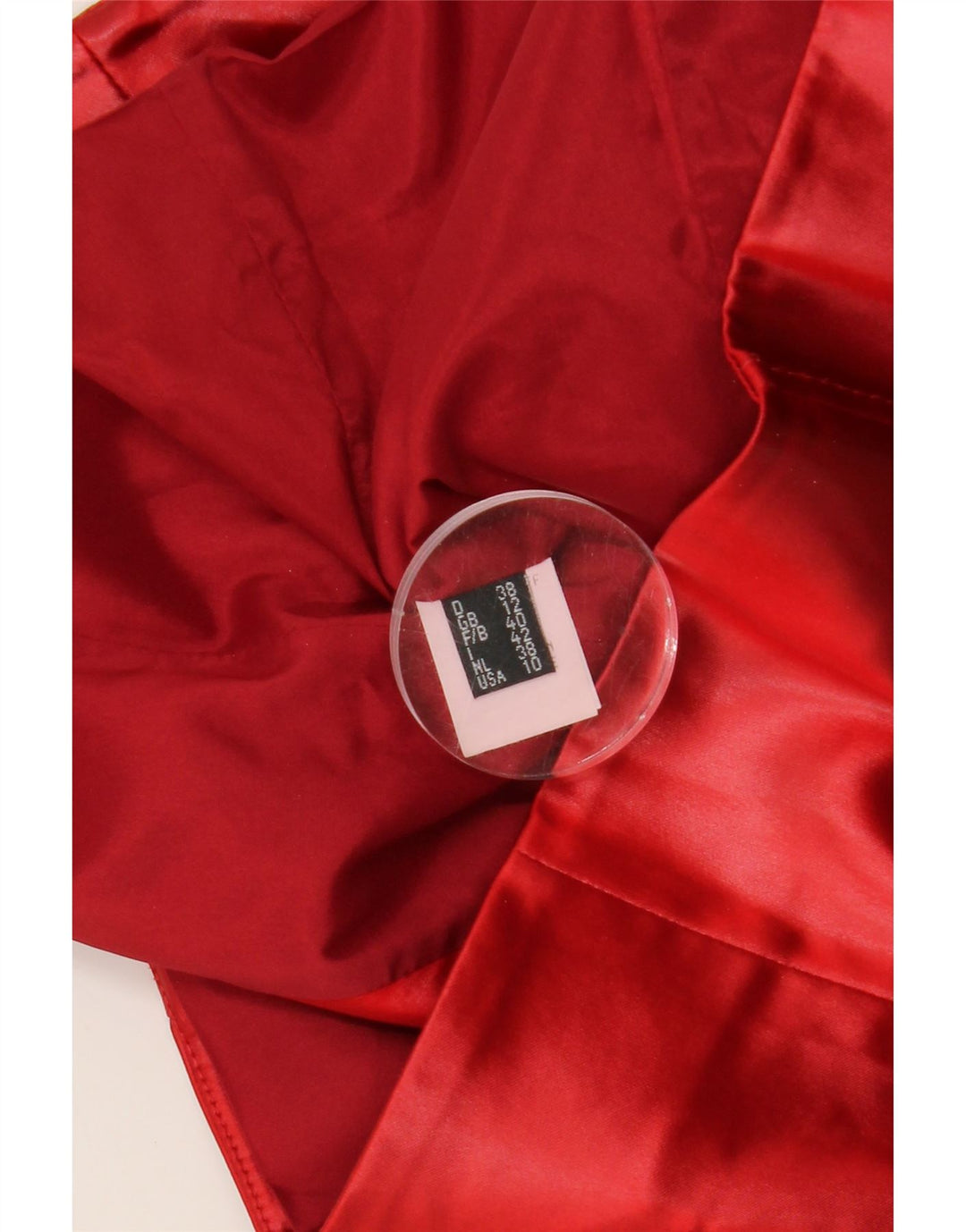 VINTAGE Womens Bomber Jacket UK 12 Medium Red Acetate Vintage Vintage and Second-Hand Vintage from Messina Hembry 