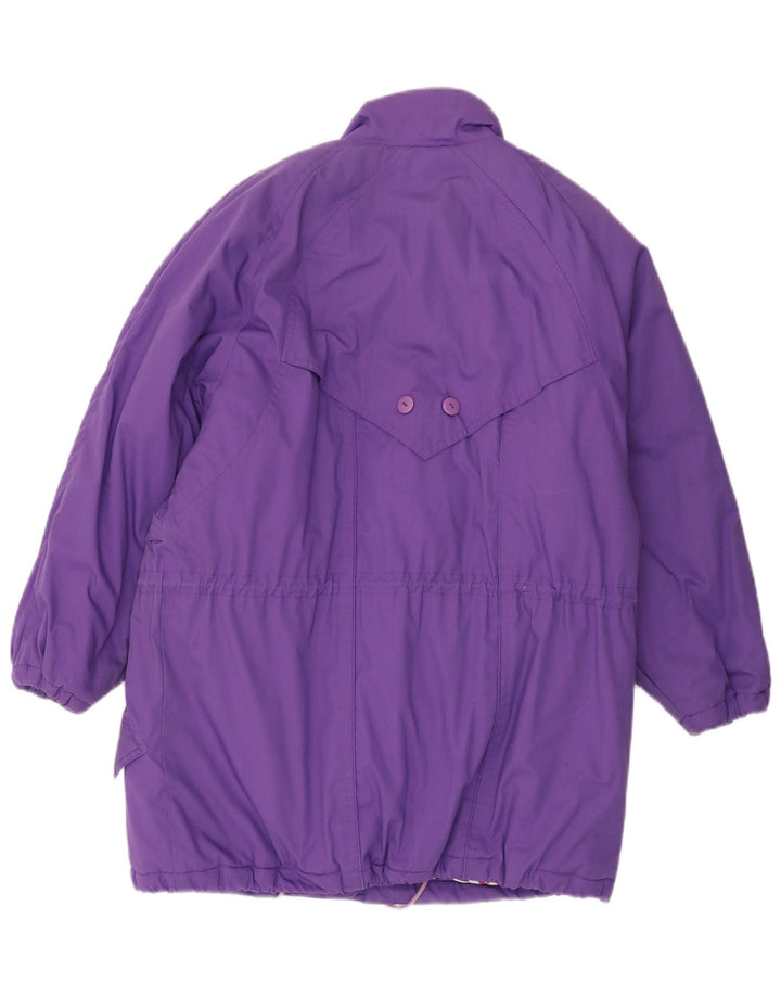 Vintage γυναικείο παλτό UK 18 XL Purple Polyester