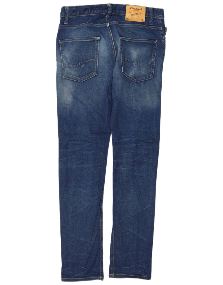 JACK & JONES Ανδρικό Slim Jeans W32 L32 Μπλε βαμβακερό