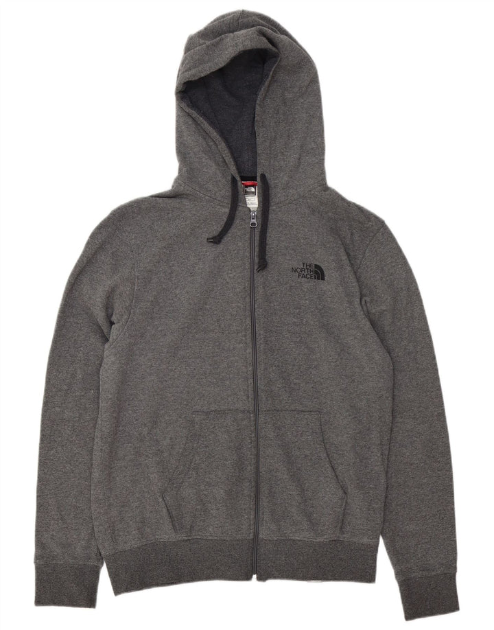 Ανδρικό πουλόβερ με κουκούλα με φερμουάρ North Face Μικρό γκρι βαμβακερό