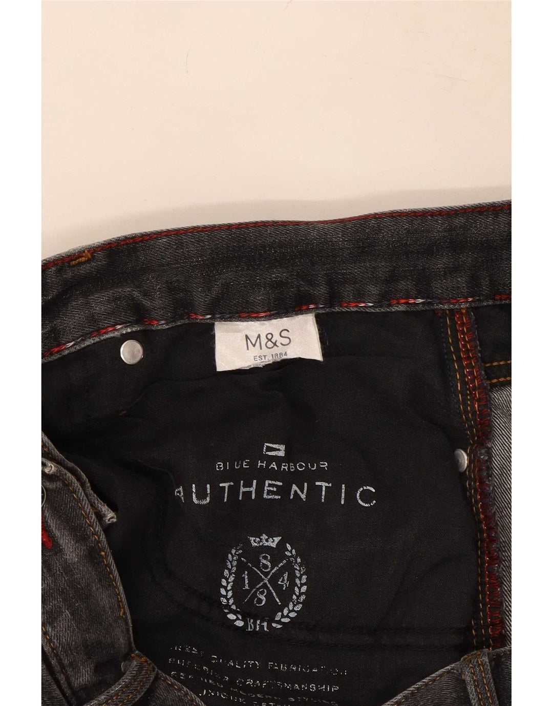 Marks & Spencer Mens Blue Harbor Straight Jeans W36 L25 Grey