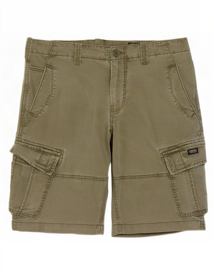 Ανδρικό σορτς Cargo Superdry W34 μεγάλο βαμβακερό χακί