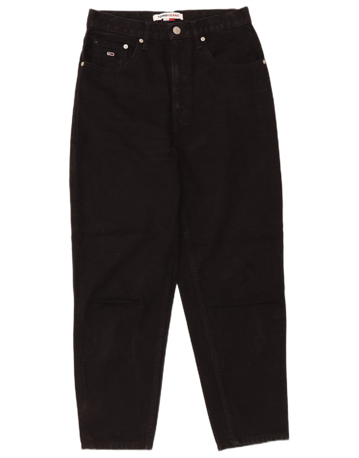 Γυναικείο τζιν κωνικό TOMMY HILFIGER W27 L25 μαύρο βαμβακερό