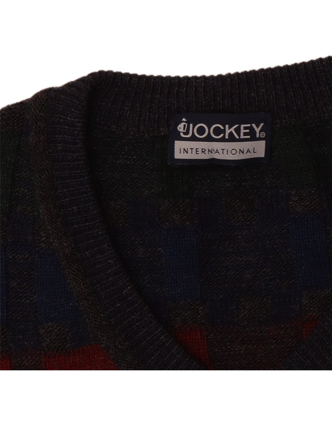 Jockey Ανδρικό πουλόβερ με V λαιμόκοψη 2XL Grey Check