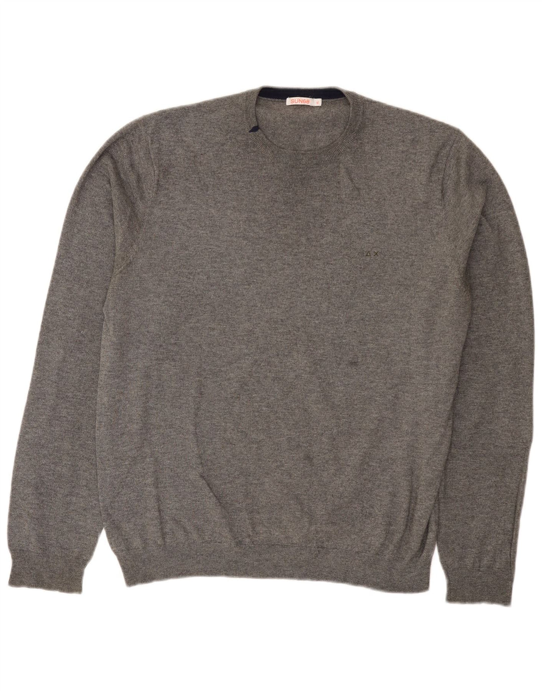 Sun68 Ανδρικό πουλόβερ με κανονική εφαρμογή Crew Neck Jumper XL Γκρι μαλλί