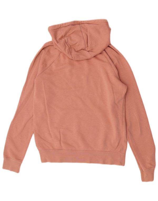 Nike Womens Oversized Hoodie Jumper UK 6 XS Pink Cotton