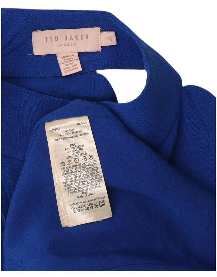 Ted Baker Γυναικείο φόρεμα κανονικό φόρεμα 4 μεγάλου μπλε πολυεστέρα
