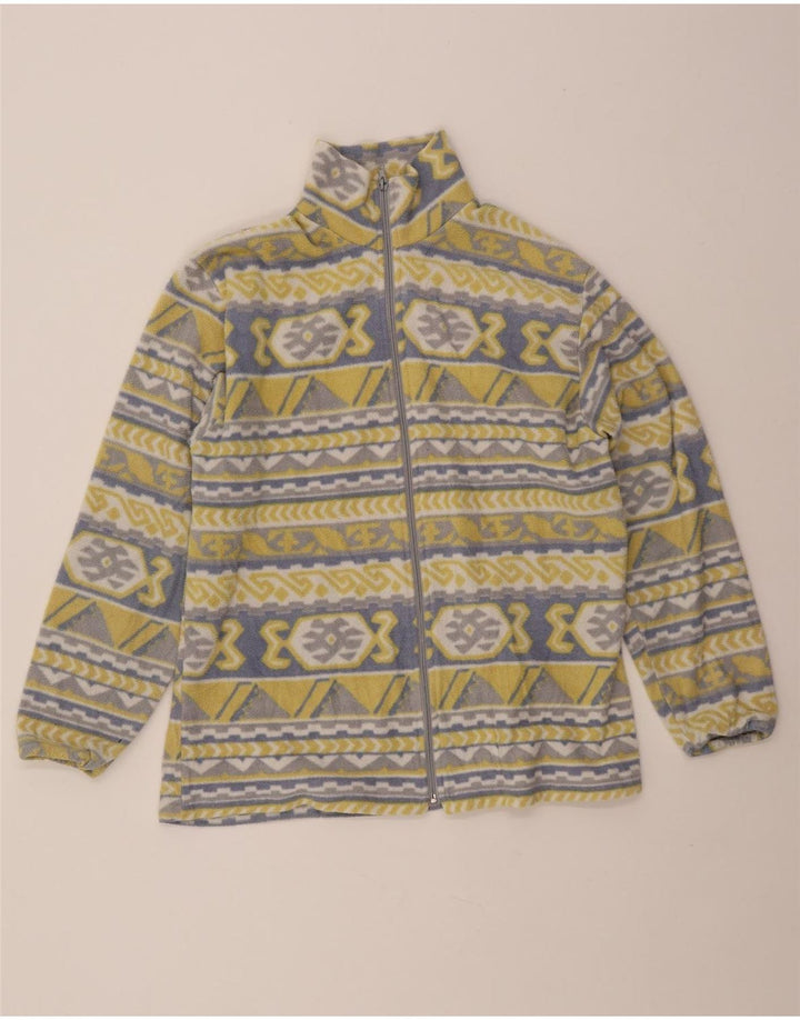 Vintage Γυναικείο Fleece Jacket UK 20 2XL Yellow Geometric
