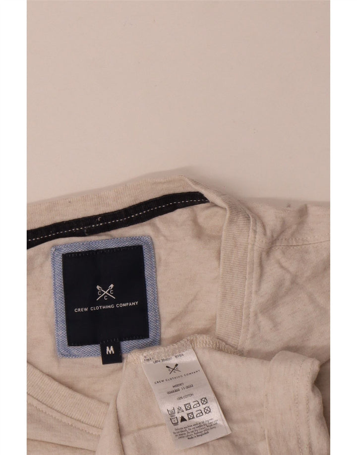 Ανδρικό T-Shirt Crew Clothing Top Βαμβακερό σε μεσαίο μπεζ χρώμα