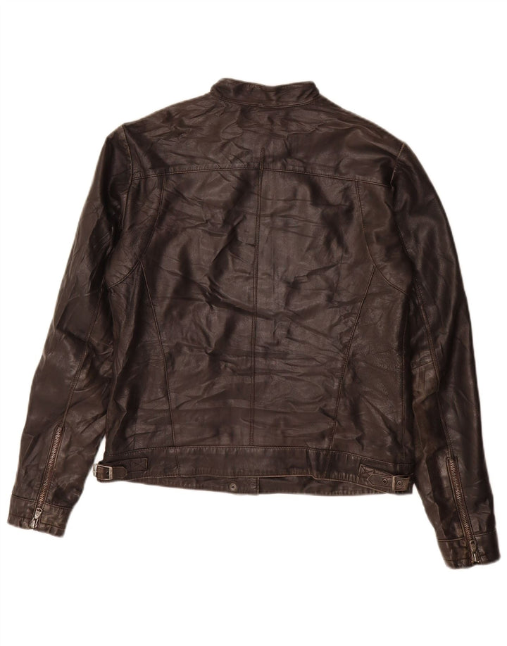 Bata and More Γυναικείο Δερμάτινο Μπουφάν IT 46 Large Brown Δερμάτινο