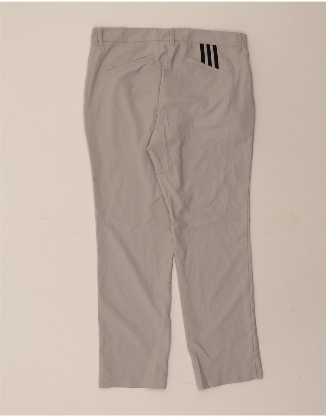 ADIDAS Mens Slim Chino Trousers W34  L30 Grey Polyester Vintage Adidas and Second-Hand Adidas from Messina Hembry 