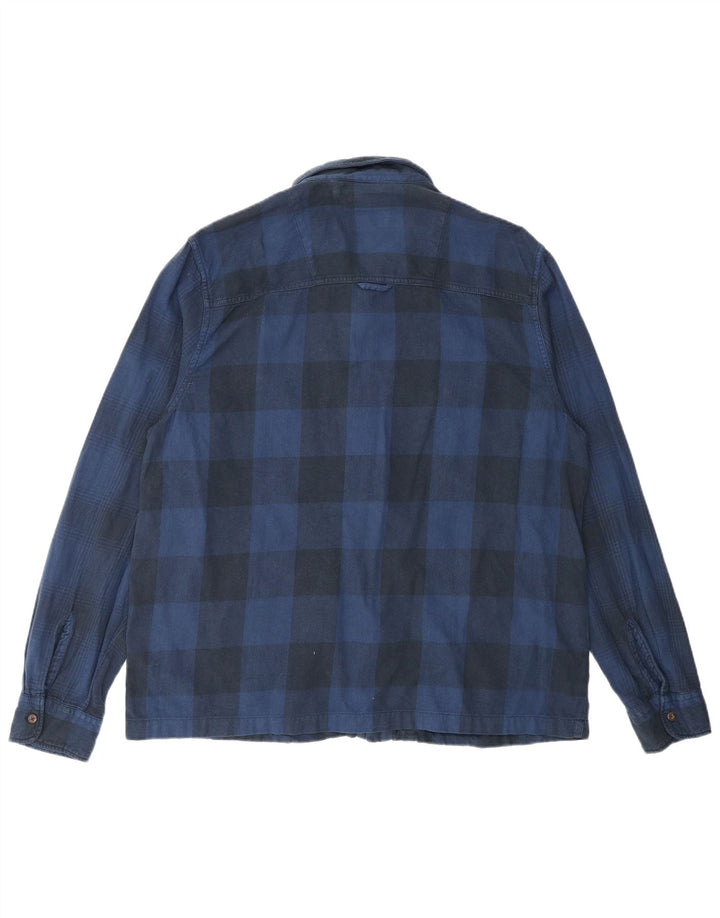 Ανδρικό φανελένιο πουκάμισο Superdry 2XL Navy Blue Check Cotton