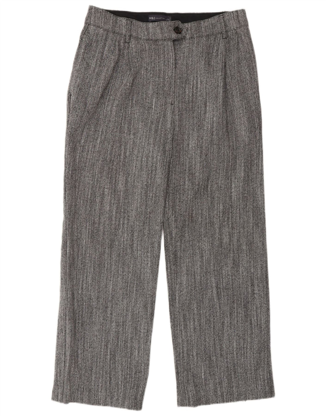Marks & Spencer Γυναικείο ίσιο παντελόνι UK 12 Medium W30 L27 Grey