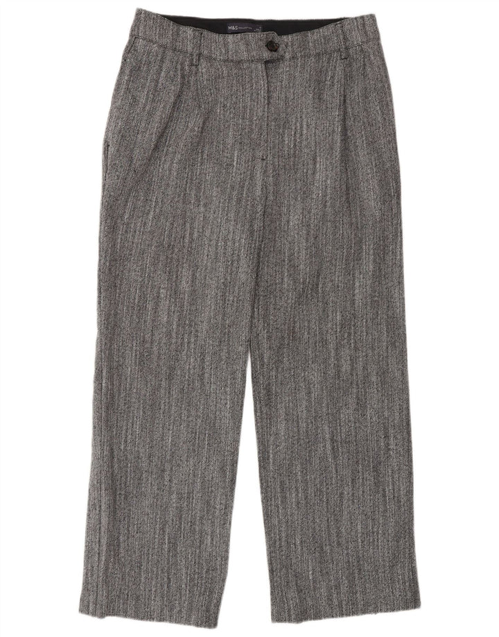 Marks & Spencer Γυναικείο ίσιο παντελόνι UK 12 Medium W30 L27 Grey