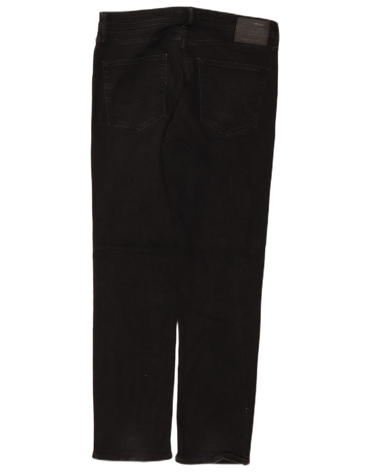 Jack & Jones Ανδρικό τζιν ίσιο W34 L34 μαύρο βαμβακερό