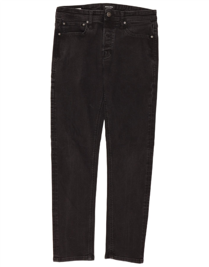 Jack & Jones Ανδρικό Slim Jeans W32 L32 Μαύρο βαμβακερό