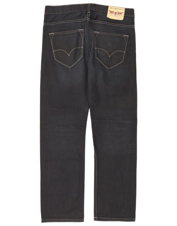 Levi's Mens 504 Straight Jeans W32 L32 Navy Blue Cotton