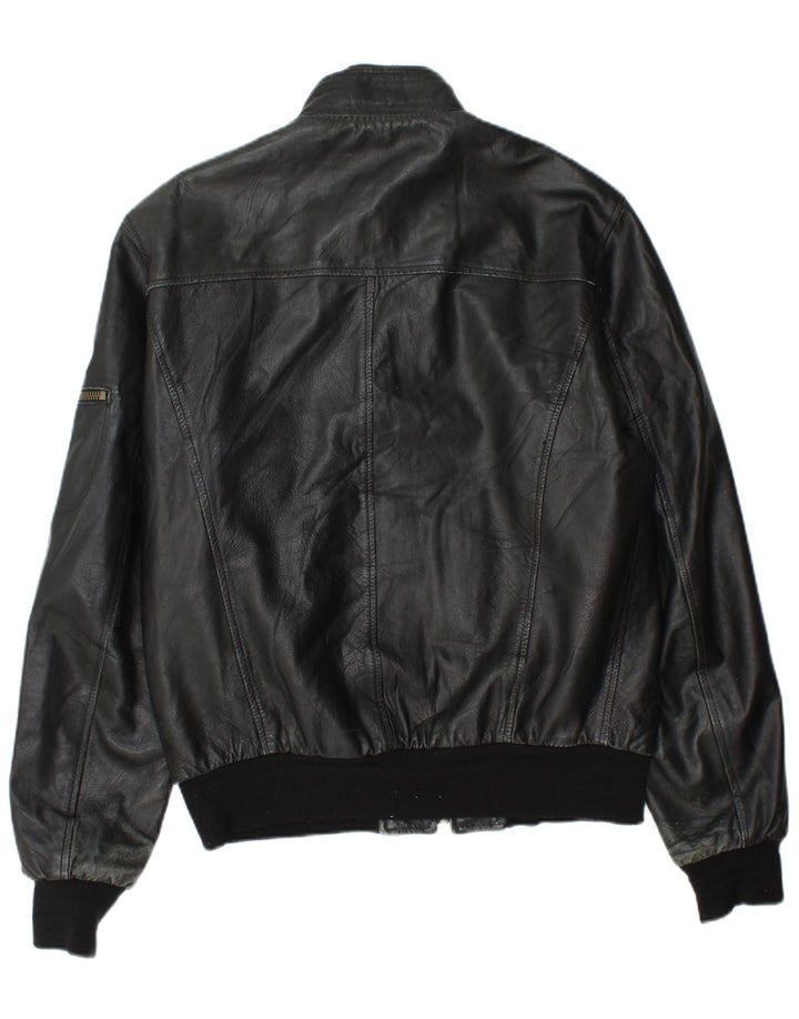 Vintage Ανδρικό Δερμάτινο Μπουφάν UK 44 2XL Μαύρο Δερμάτινο