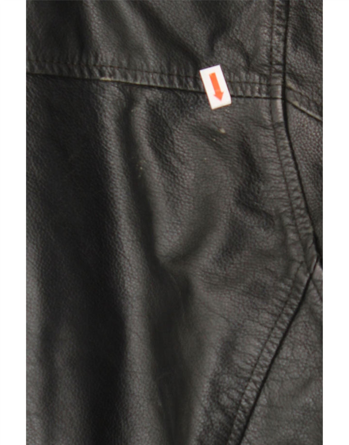 BEN SHERMAN Ανδρικό Δερμάτινο Μπουφάν UK 40 Large Μαύρο Δερμάτινο