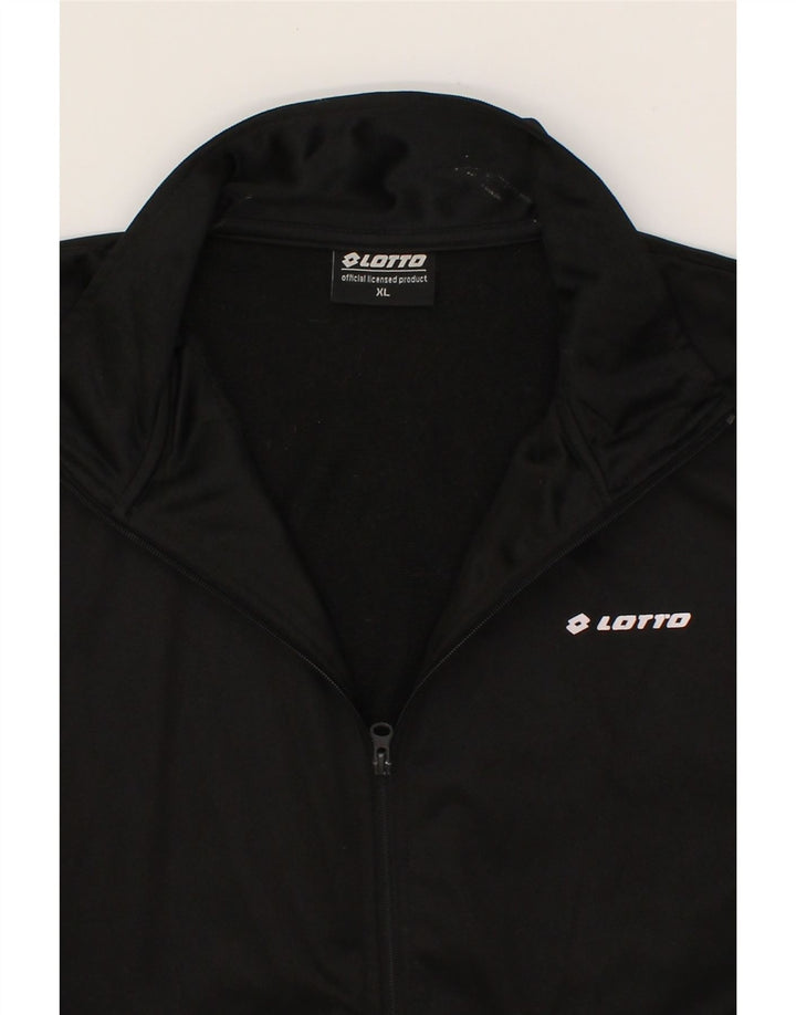 LOTTO Mens Tracksuit Top Jacket XL Black Polyester Vintage Lotto and Second-Hand Lotto from Messina Hembry 