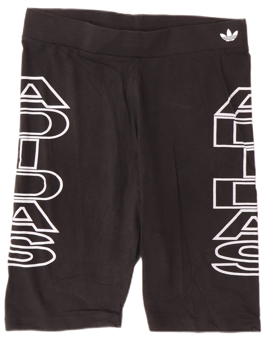 Γυναικείο γραφικό αθλητικό σορτς ADIDAS UK 18 XL μαύρο βαμβακερό