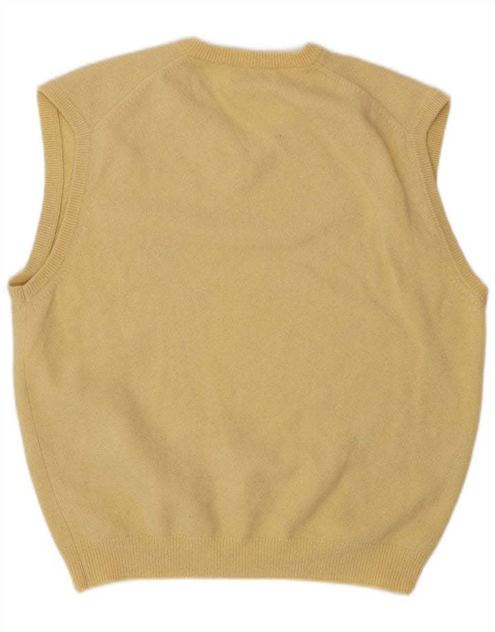 Peter Scott ανδρικό γιλέκο Tank Top UK 42 Large Yellow Wool