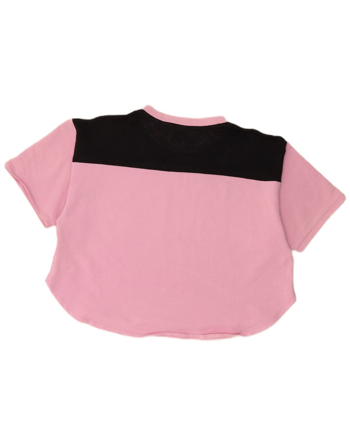 Γυναικείο γραφικό μπλουζάκι PUMA Top UK 18 XL Pink Colourblock Βαμβακερό