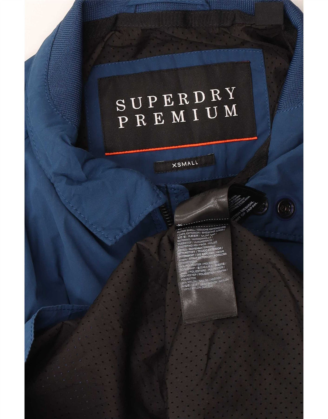 Ανδρικό μπουφάν βροχής Superdry UK 34 XS Blue Polyester