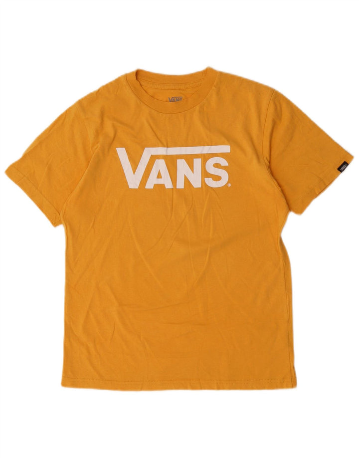 Γυναικείο γραφικό μπλουζάκι VANS Top UK 10 Small κίτρινο βαμβακερό