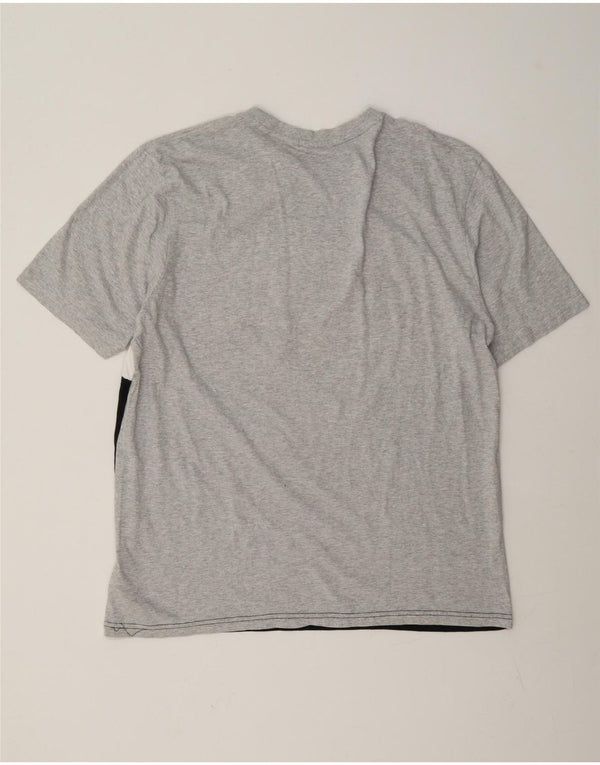 Ανδρικό γραφικό T-Shirt Fila Top Large Grey Colourblock Βαμβακερό